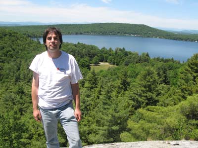 Rick at Overlook of Lake in Vermont